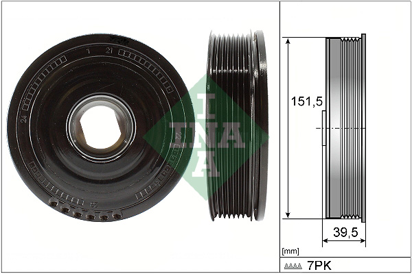 SCHAEFFLER INA Remskive, krumtapaksel 544017710 for VAUXHALL NISSAN RENAULT FIAT