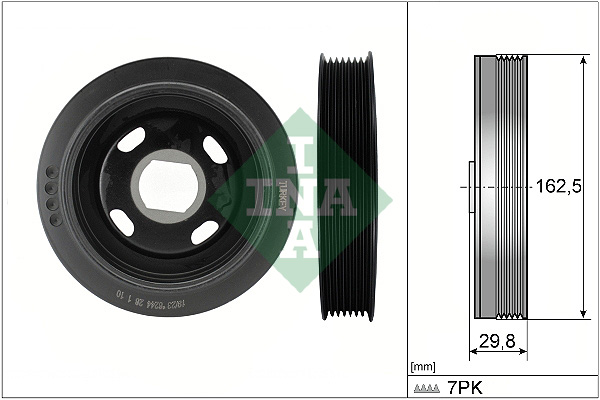 SCHAEFFLER INA Remskive, krumtapaksel 544017910 for VAUXHALL DACIA