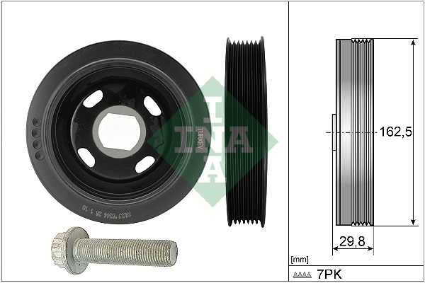 SCHAEFFLER INA Remskive, krumtapaksel 544017920 for OPEL VAUXHALL DACIA RENAULT