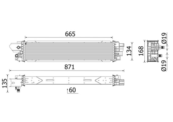 MAHLE Ladeluftkøler CI 664 000P for RENAULT