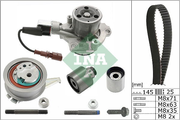 SCHAEFFLER INA Vandpumpe + tandremssæt 530075930 for VW SKODA