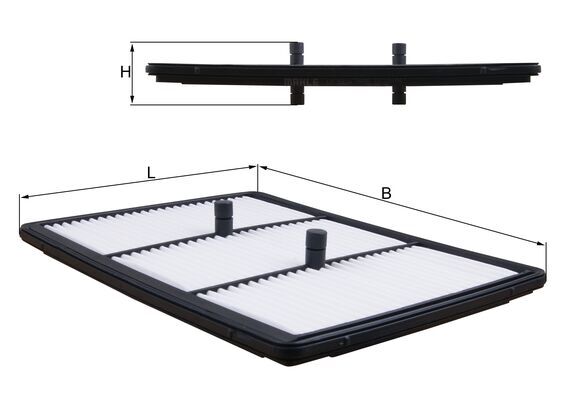 MAHLE Luftfilter lx5824 Filterindsats length_mm_203|Længde [mm]|256 width_mm_206|Bredde [mm]|342 height_mm_209|Højde [mm]|64 seal_material_2923|Materi