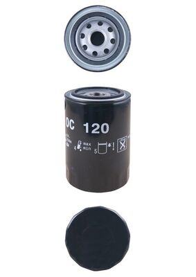 MAHLE Oliefilter oc120 Påskruet 102mm 3/4-16UNF-2B for GREAT WALL RENAULT FORD GMC TOYOTA DAIHATSU CUPRA