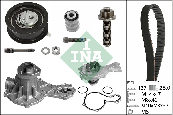 SCHAEFFLER INA Vandpumpe + tandremssæt 530037730 for FORD VW