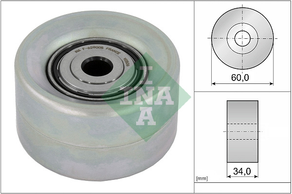 SCHAEFFLER INA Medløberhjul, multi-V-rem 532092110 for KIA