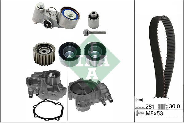SCHAEFFLER INA Vandpumpe + tandremssæt 530056330 for SUBARU