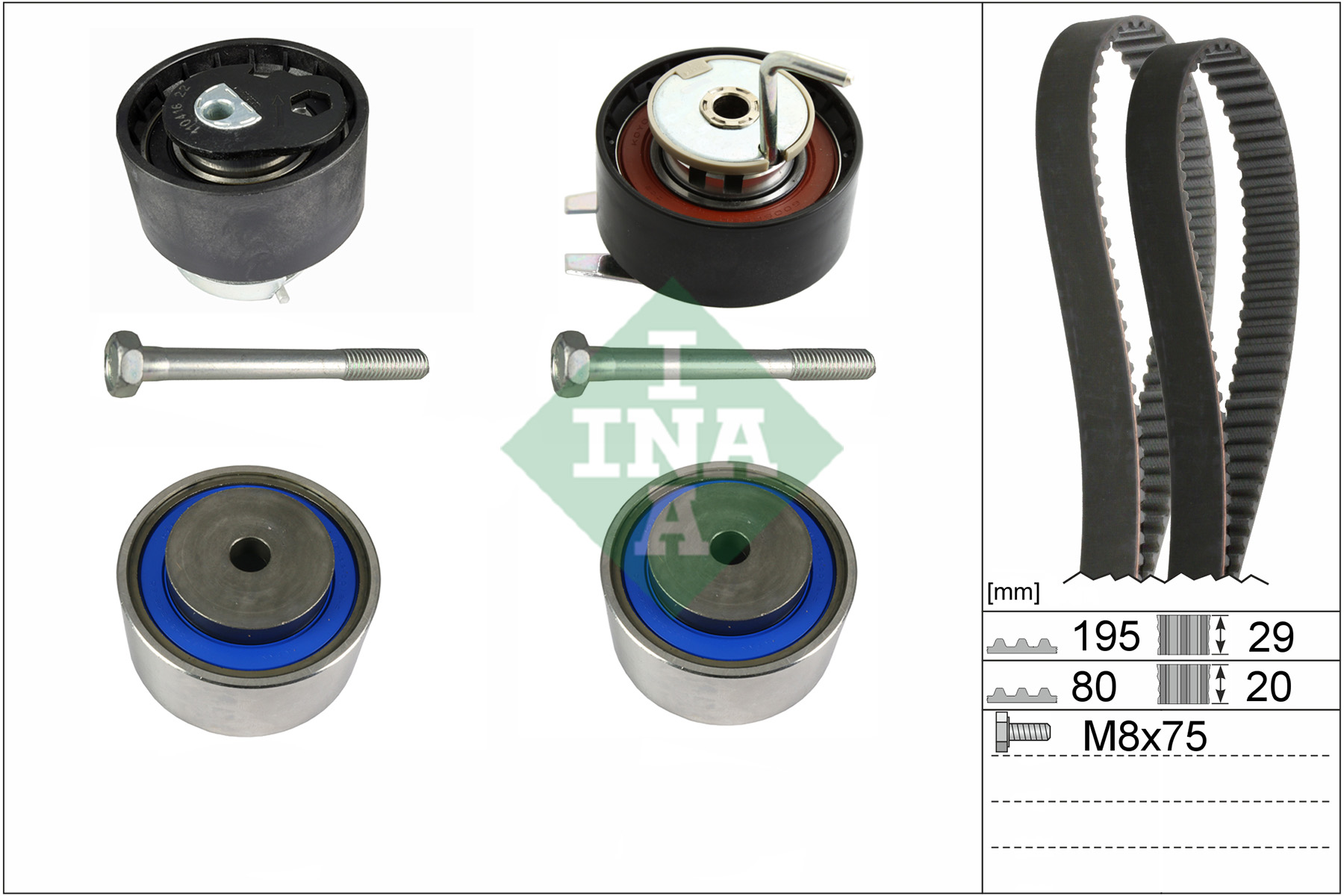 SCHAEFFLER INA Tandremssæt 530076610 for PEUGEOT LAND ROVER JAGUAR