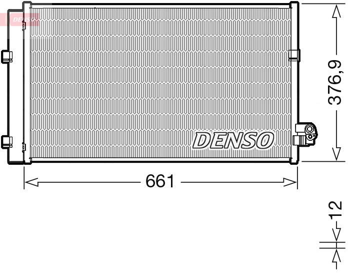 DENSO Kondensor, klimaanlæg dcn05106 for BMW