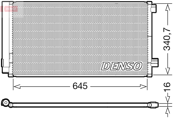 DENSO Kondensor, klimaanlæg dcn06020 for JEEP