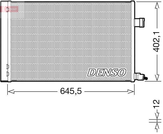 DENSO Kondensor, klimaanlæg dcn11009 for JAGUAR