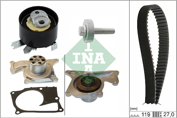 SCHAEFFLER INA Vandpumpe + tandremssæt 530084330 for MERCEDES-BENZ NISSAN DACIA