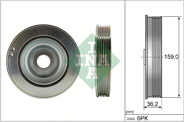 SCHAEFFLER INA Remskive, krumtapaksel 544017310 for OPEL PEUGEOT LEXUS