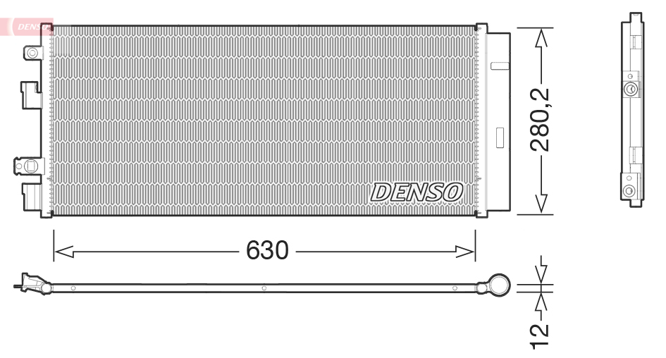 DENSO Kondensor, klimaanlæg dcn20018 for OPEL VAUXHALL