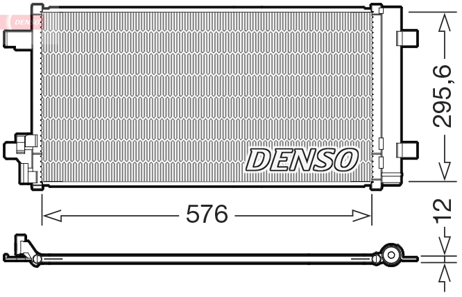 DENSO Kondensor, klimaanlæg dcn32069 for VW