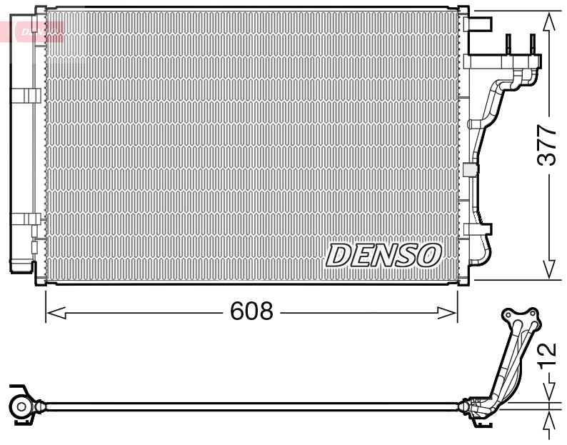 DENSO Kondensor, klimaanlæg dcn43004 for KIA