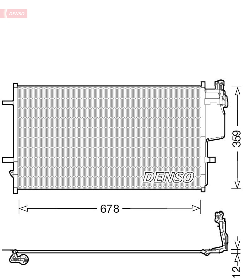 DENSO Kondensor, klimaanlæg dcn44010 for MAZDA
