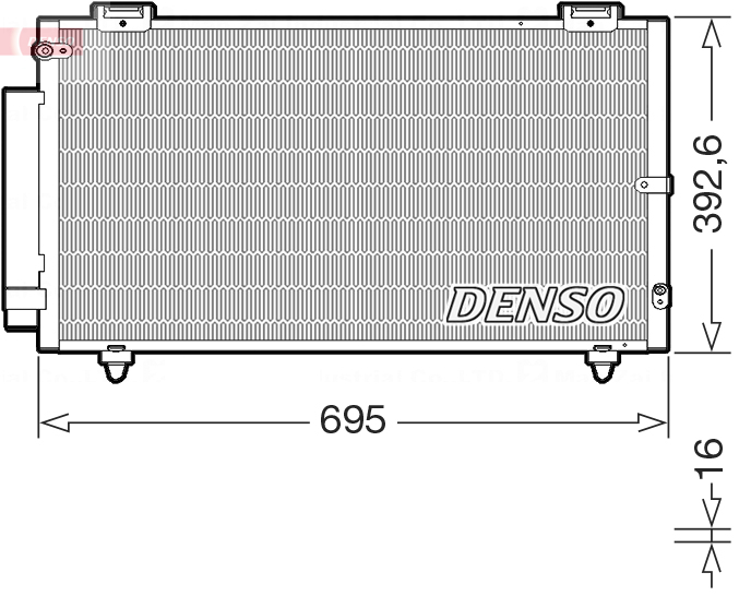 DENSO Kondensor, klimaanlæg dcn50130 for TOYOTA