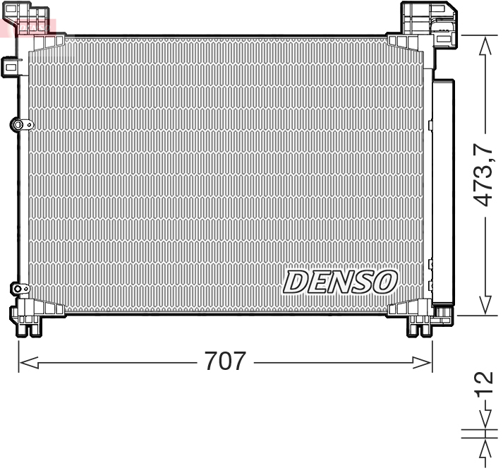 DENSO Kondensor, klimaanlæg dcn51020 for LEXUS