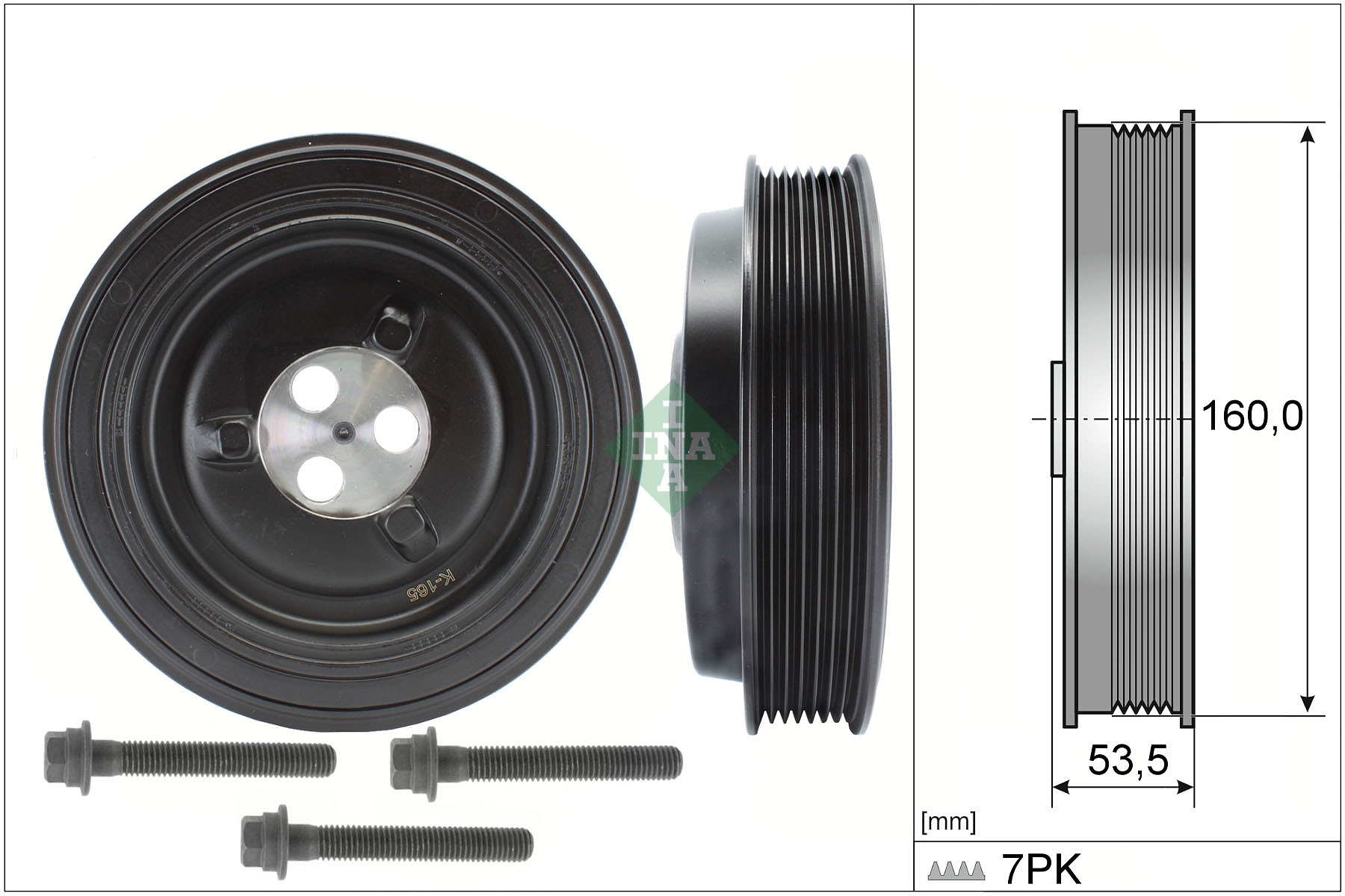 SCHAEFFLER INA Remskive, krumtapaksel 544013220 for FORD
