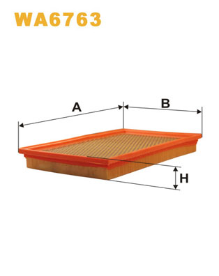 WIX FILTERS Luftfilter wa6763 Filterindsats length_mm_203|Længde [mm]|268 width_mm_206|Bredde [mm]|168 height_mm_209|Højde [mm]|29 29mm for FORD MAZD
