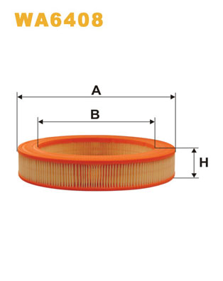 WIX FILTERS Luftfilter wa6408 Filterindsats height_mm_209|Højde [mm]|50 inner_diameter_mm_496|Indvendig diameter [mm]|192 outer_diameter_mm_497|Yderdi