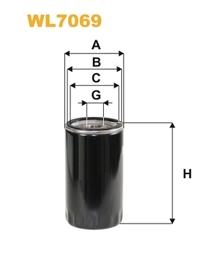 WIX FILTERS Oliefilter wl7069 Påskruet 170mm 3/4-16 UNF for VAG