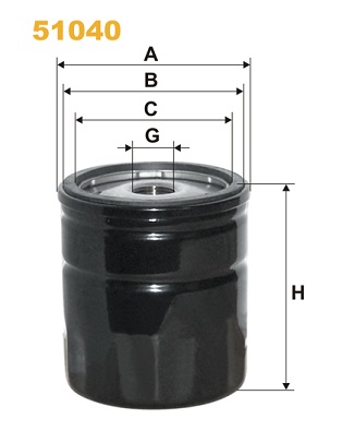 WIX FILTERS Oliefilter 51040 Påskruet 79mm M18x1.5 for OPEL SAAB FORD GENERAL MOTORS VOLVO BUICK VAUXHALL DAEWOO CITROËN PEUGEOT RENAULT LOTUS