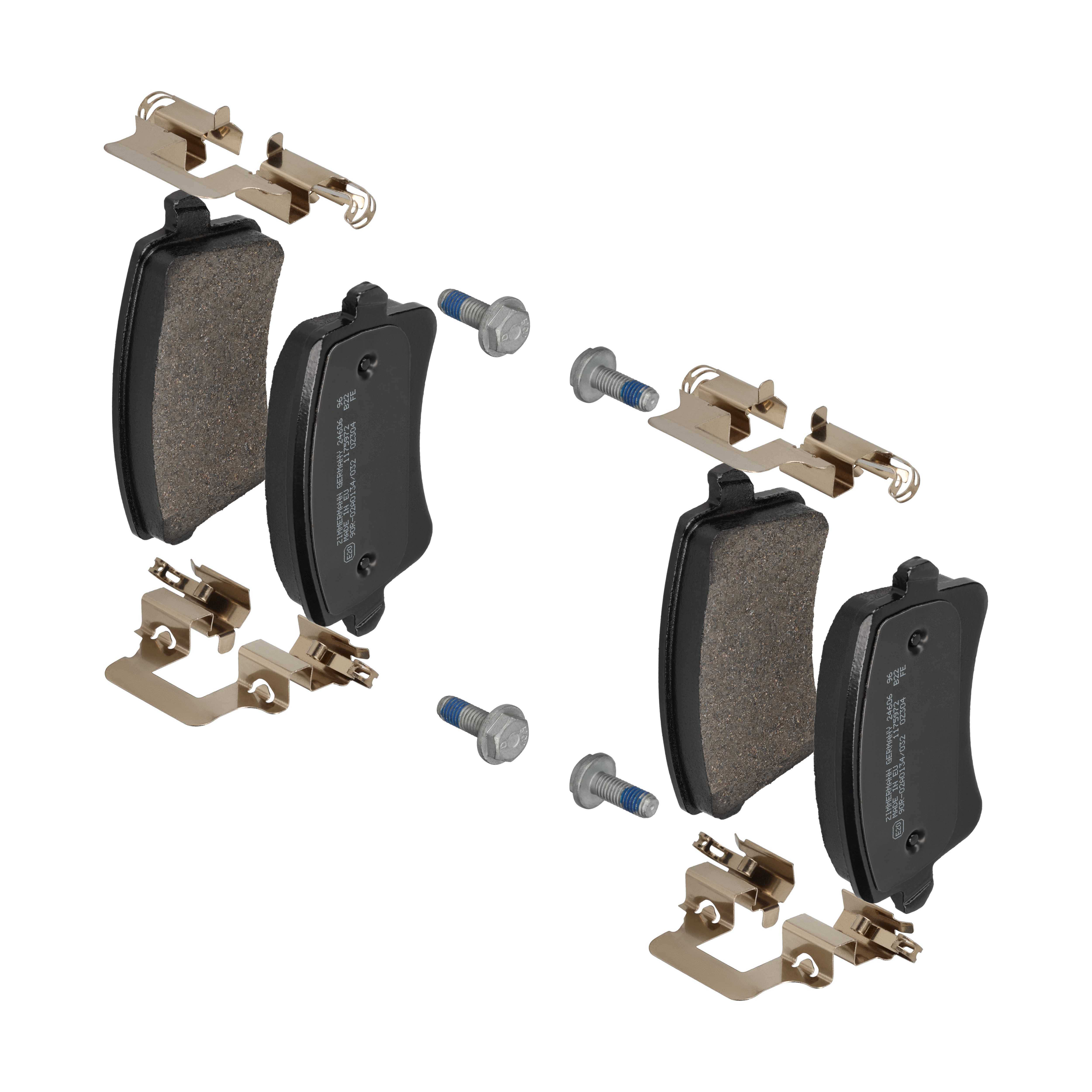 ZIMMERMANN Bremseklodser 246061752 bagaksel for VAG AUDI (FAW)