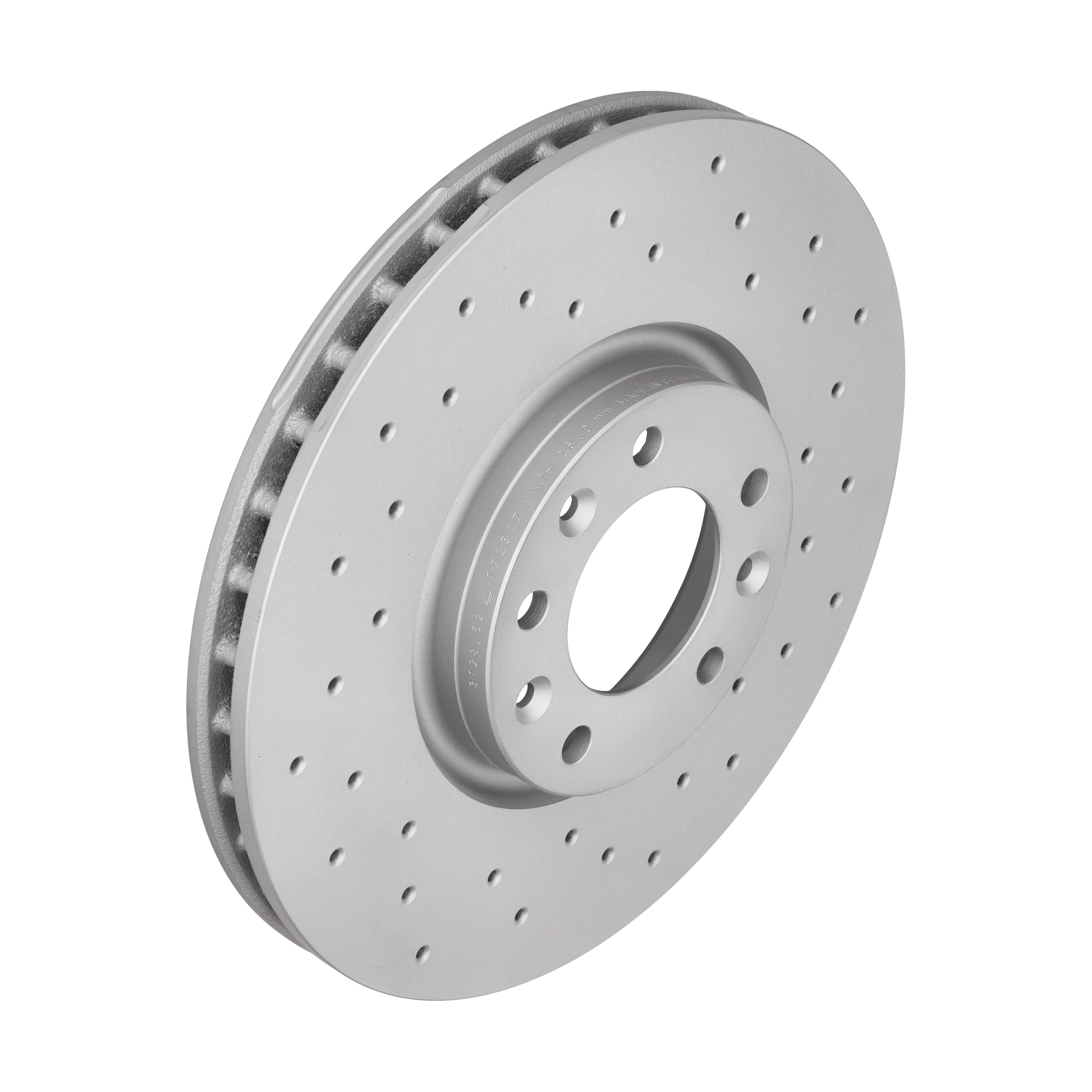 ZIMMERMANN Bremseskive 440312852 foraksel perforeret 304mm 28mm for CITROËN/PEUGEOT OPEL IVECO TOYOTA