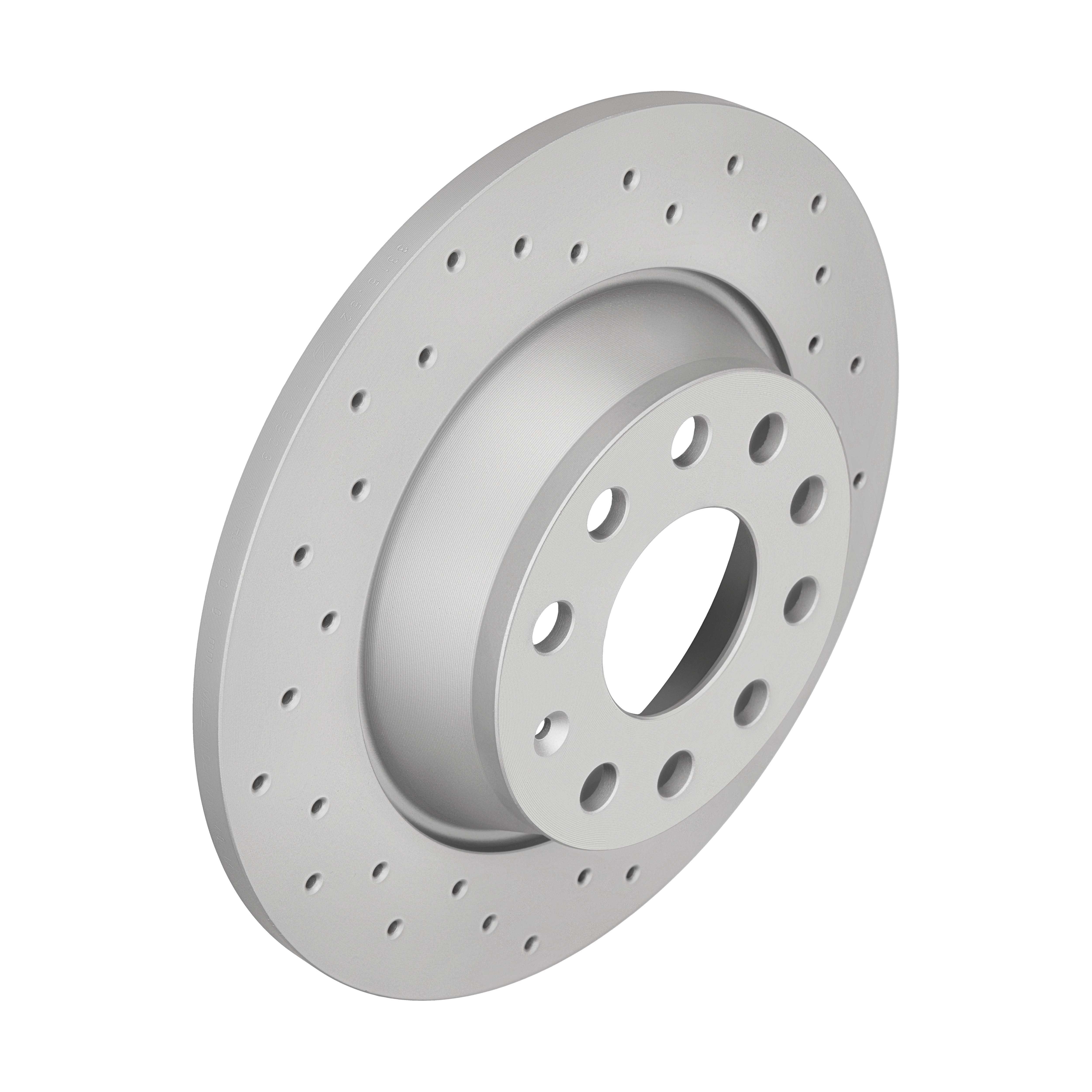 ZIMMERMANN Bremseskive 100331552 bagaksel perforeret 282mm 12mm for VW (FAW) VAG SKODA (SVW)