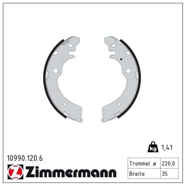 ZIMMERMANN Bremsebakkesæt 109901206 bagaksel for HONDA SUZUKI